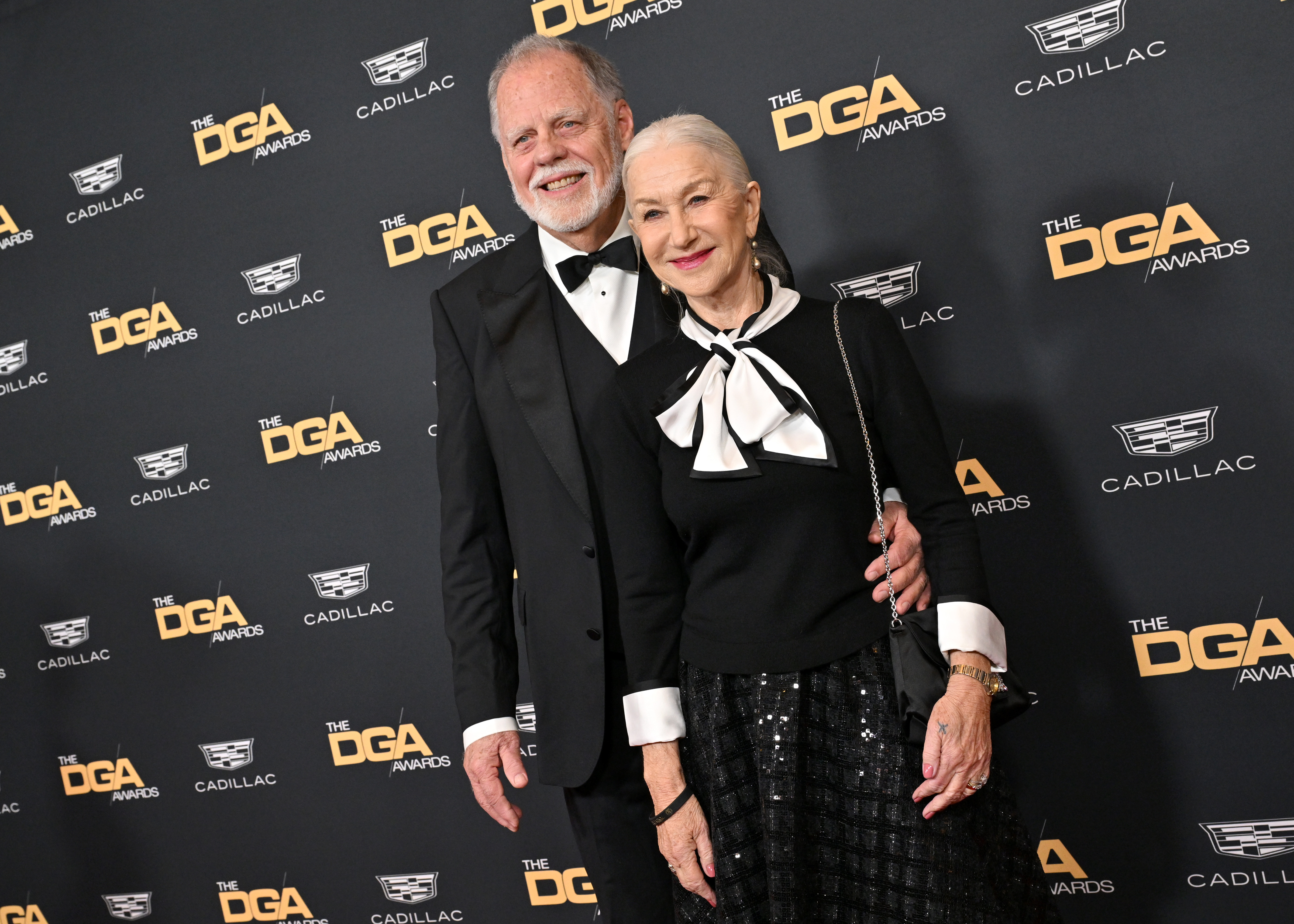 Taylor Hackford and Helen Mirren attend the 76th Directors Guild of America Awards in Beverly Hills, California, on February 10, 2024 | Source: Getty Images