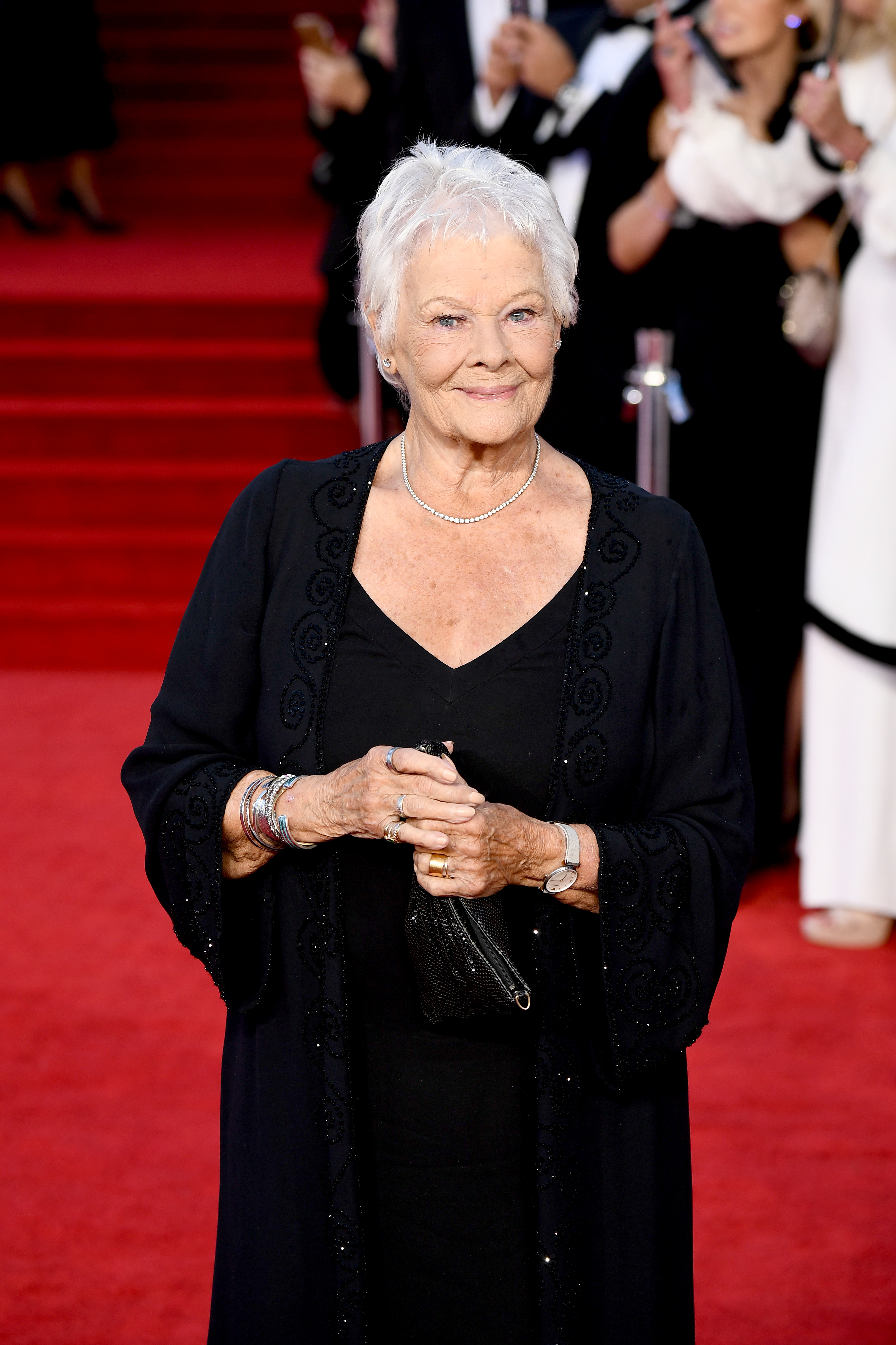 Dame Judi Dench arrives at the "No Time To Die" World Premiere at Royal Albert Hall in London, England, on September 28, 2021. | Source: Getty Images