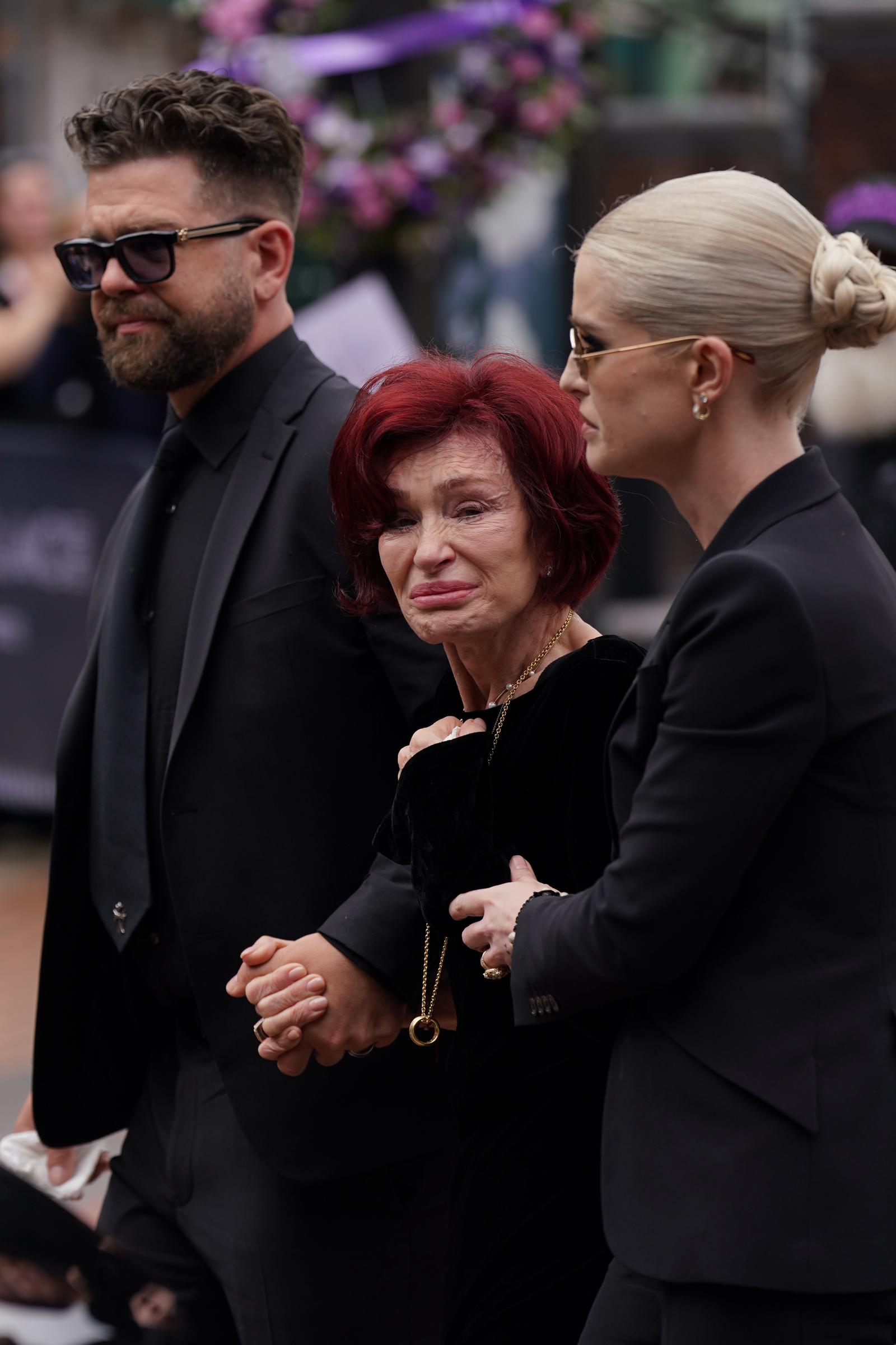 Sharon, Jack, and Kelly Osbourne attend the late Ozzy Osbourne's funeral held in Birmingham on July 30, 2025 | Source: Getty Images
