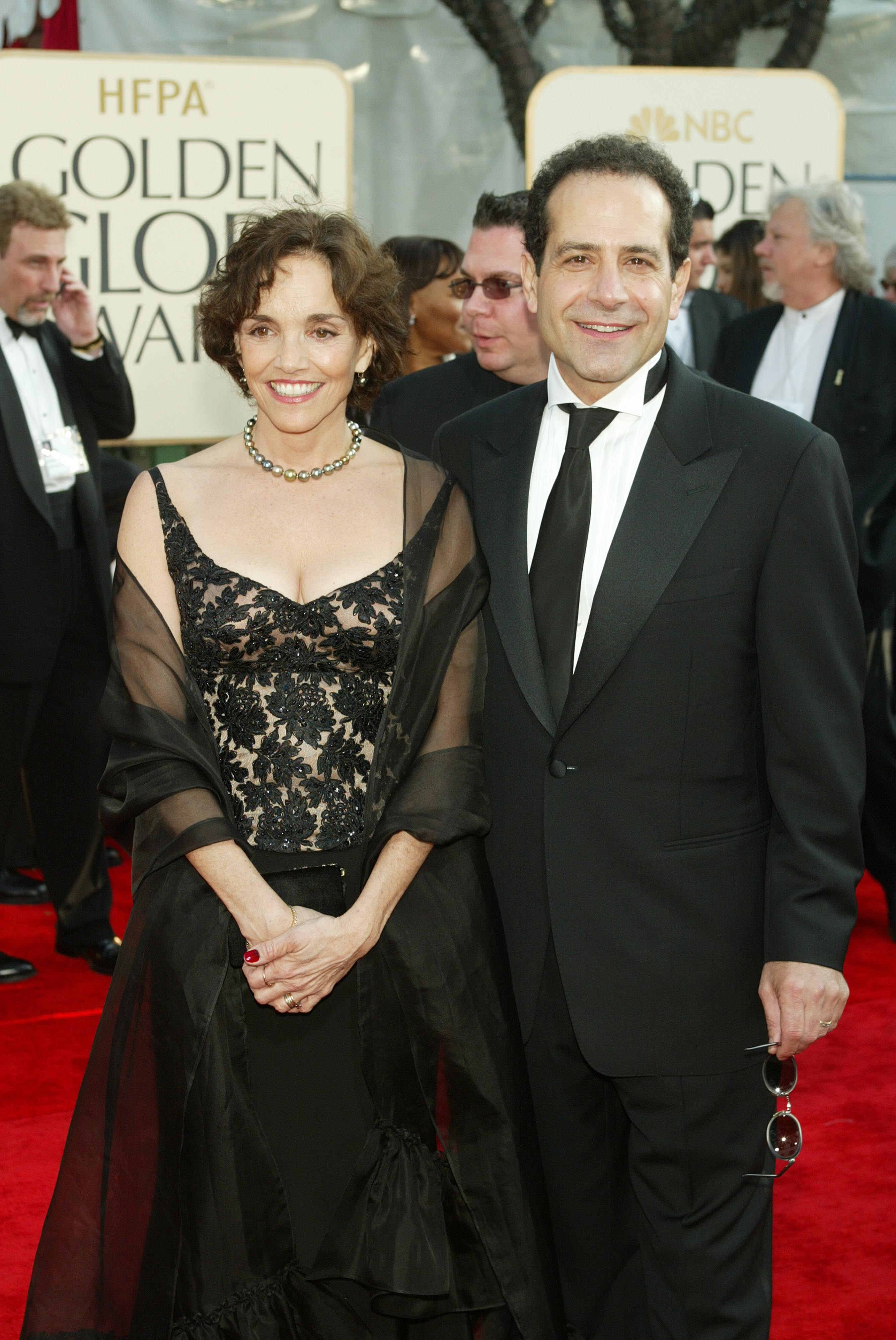 The actress and Tony Shalhoub at the 60th Annual Golden Globe Awards on January 19, 2003, in Beverly Hills, California. | Source: Getty Images