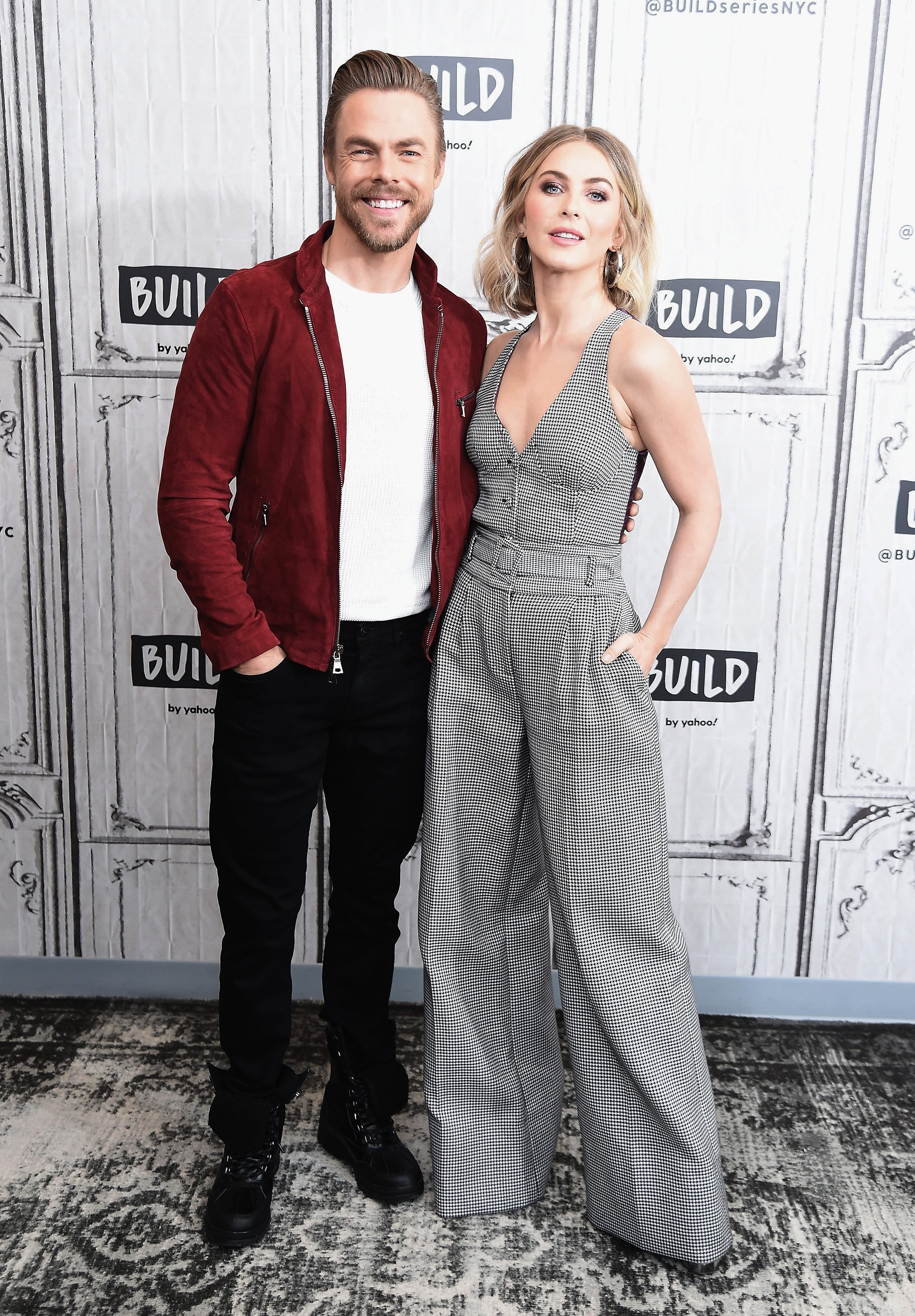 Derek Hough and Julianne Hough visit the Build Series to discuss the NBC special “Holidays with the Houghs” at Build Studio. | Source: Getty Images