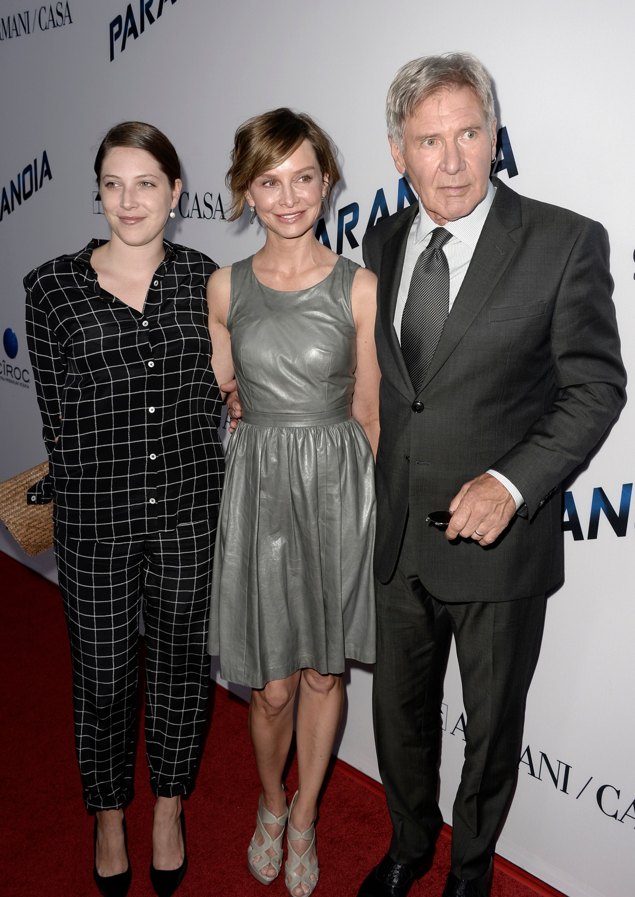 Georgia Ford, Calista Flockhart, and Harrison Ford at the premiere of "Paranoia" on August 8, 2013, in Los Angeles, California. | Source: Kevin Winter/Getty Images