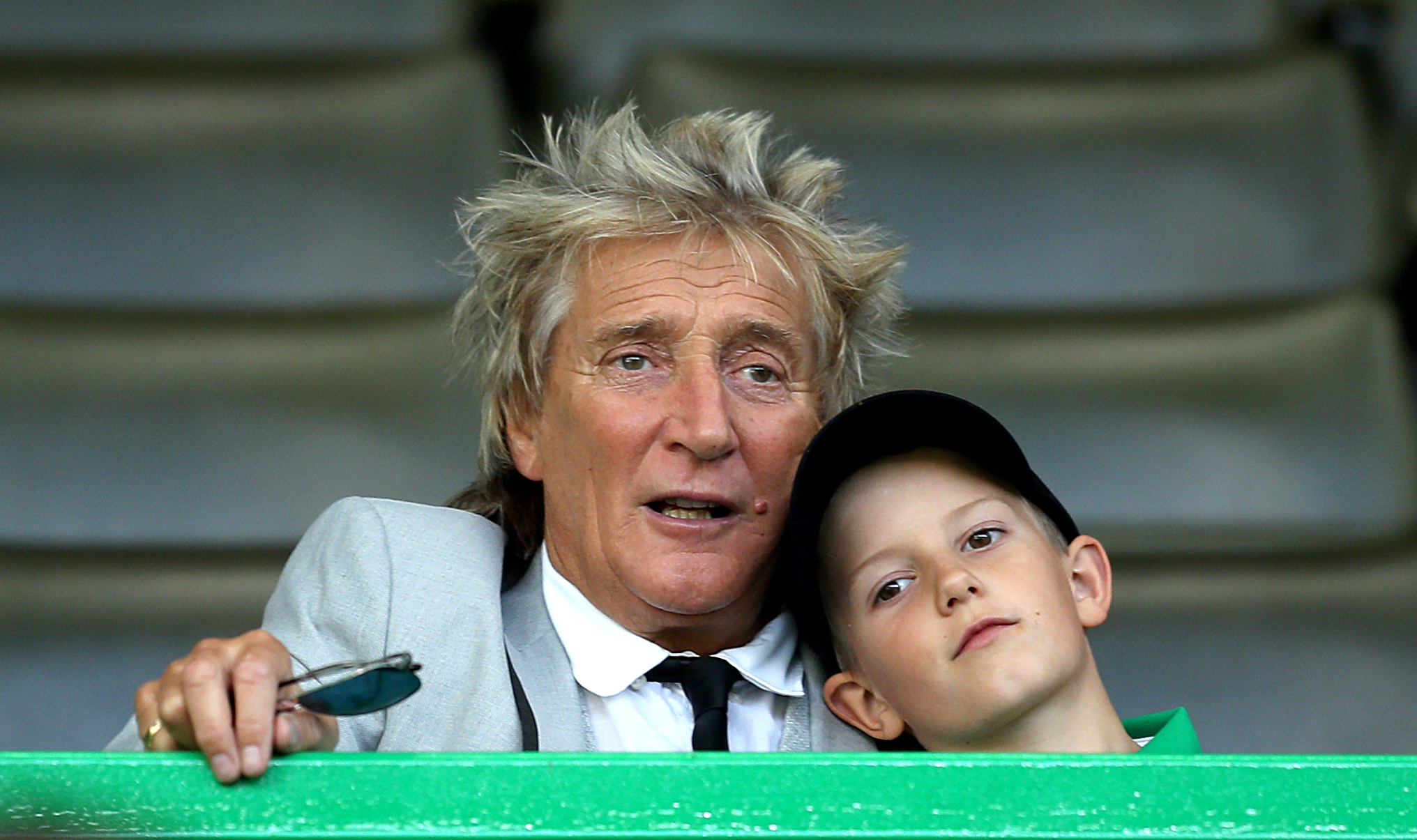 Rod and Aiden Stewart during the UEFA Champions League third qualifying round second leg match in Glasgow, Scotland, on August 13, 2019. | Source: Getty Images