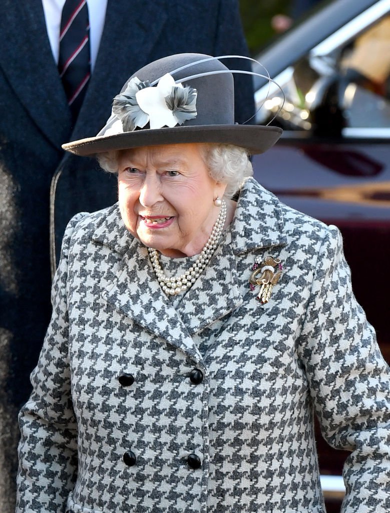 Queen Elizabeth II attends church at St Mary the Virgin church at Hillington in Sandringham | Photo: Getty Images