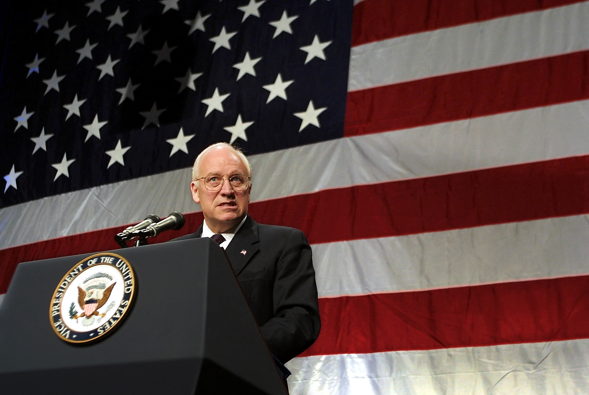 Vice President Dick Cheney addresses a Republican governors' fundraising event on October 25, 2001, in Washington, DC | Source: Getty Images