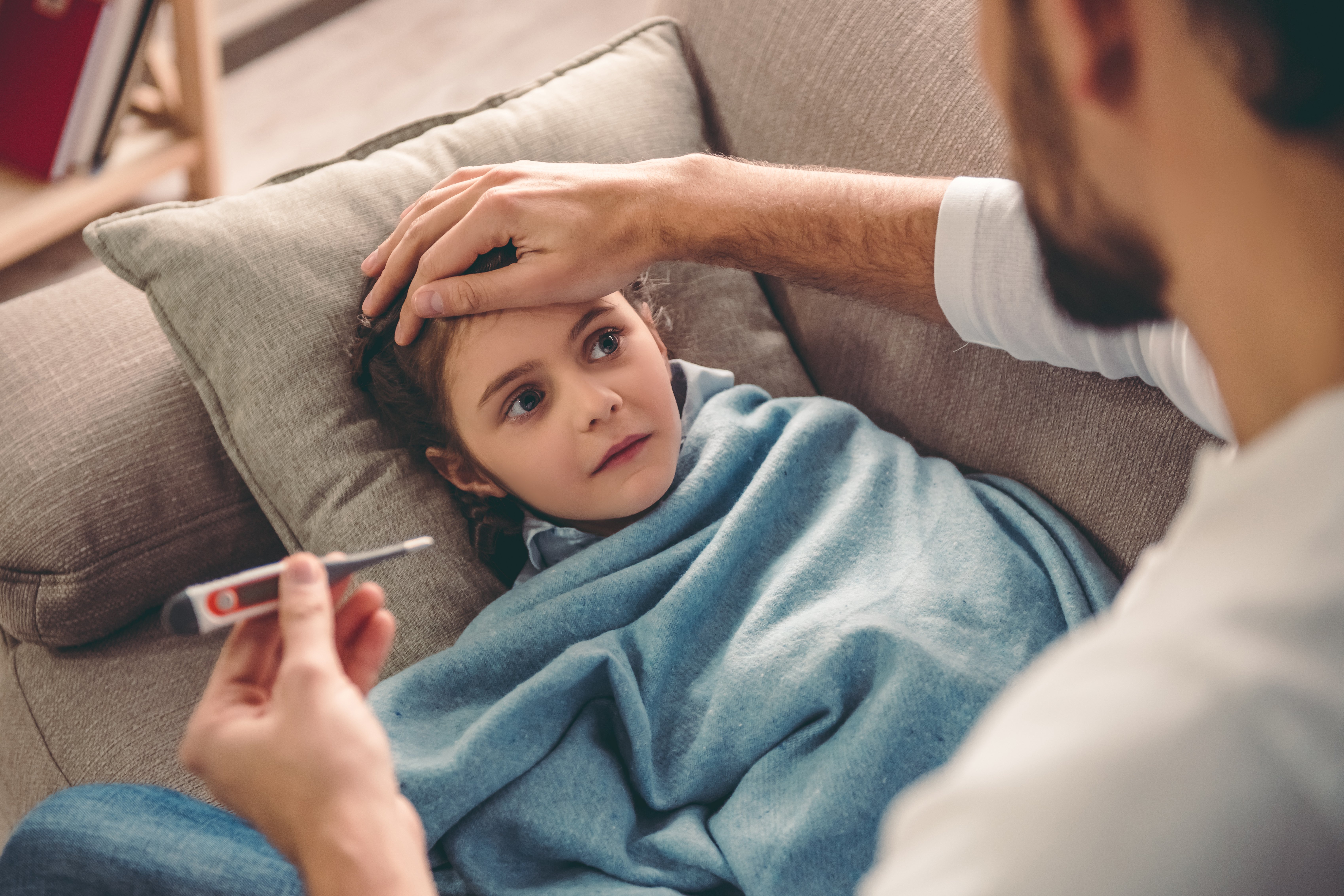 Niño con gripe. Fuente: Shutterstock Niño con gripe. Fuente: Shutterstock