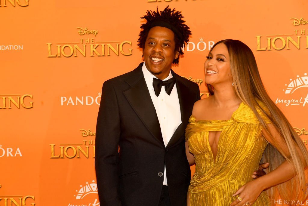 Jay Z and Beyonce Knowles-Carter attend "The Lion King" European Premiere at Leicester Square | Photo: Getty Images