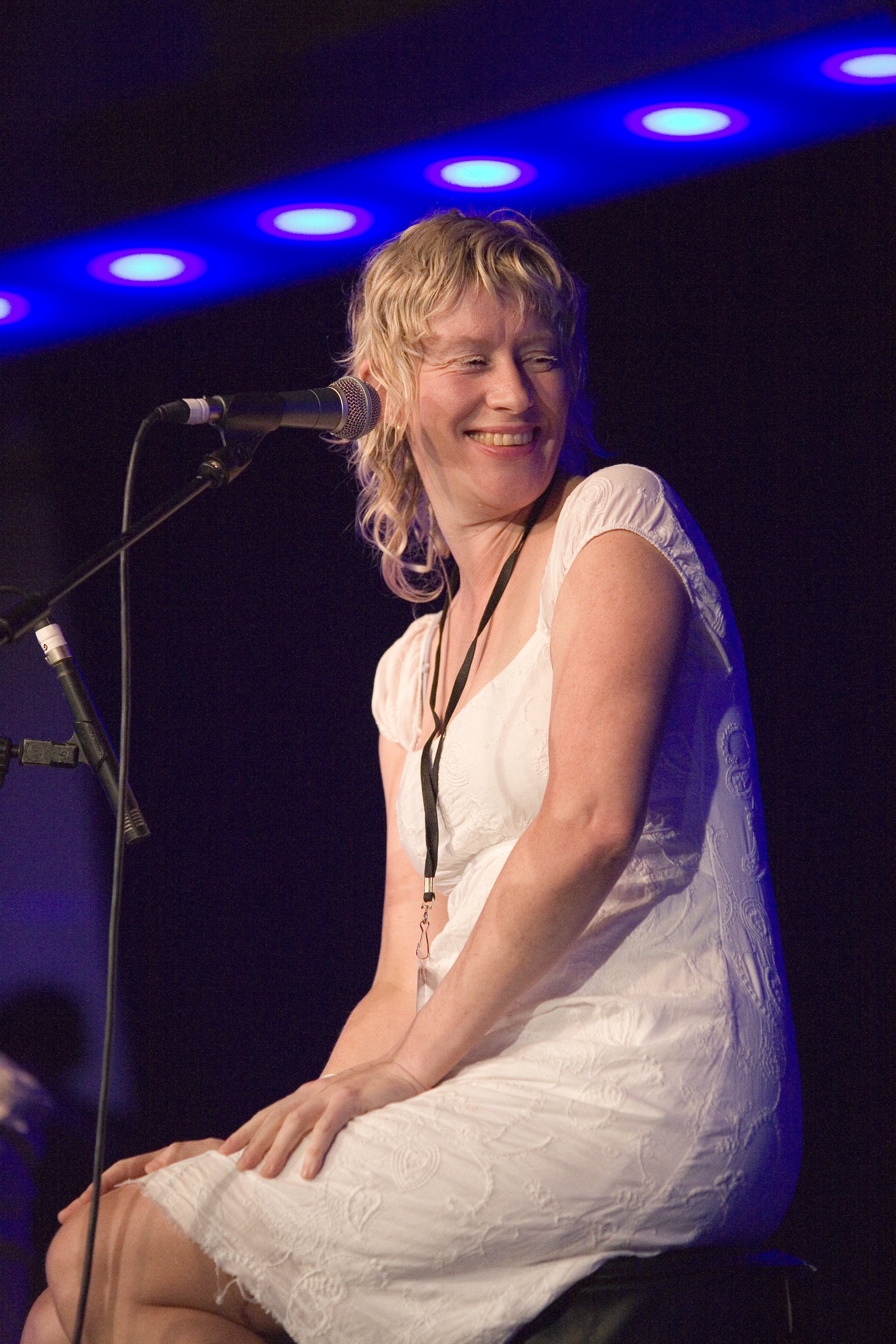 Sally Timms performing live at All Tomorrows Parties at Butlins Holiday Centre in Minehead. 28th April 2007. | Source: Getty Images