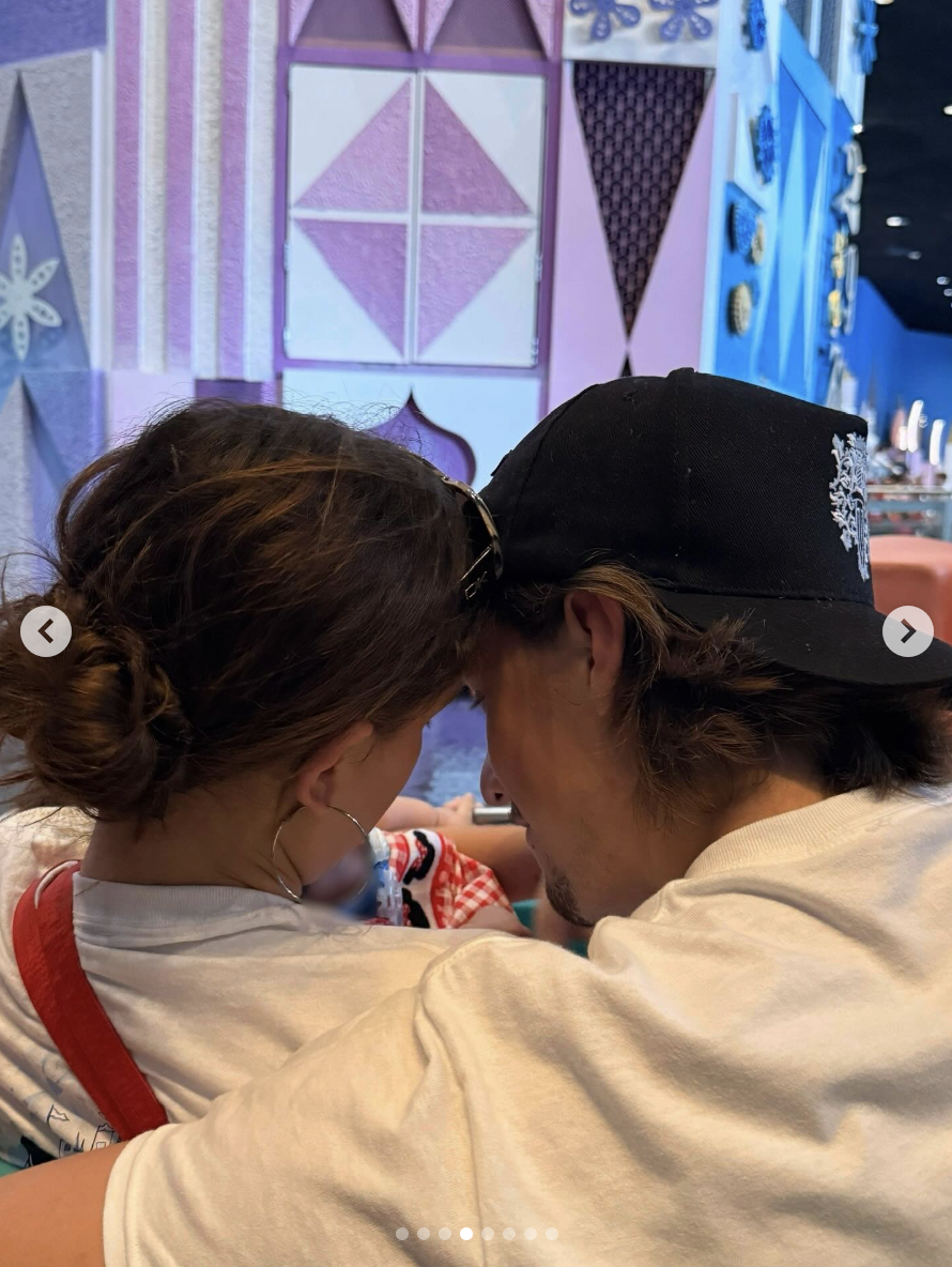 Millie Bobby Brown and Jake Bongiovi are pictured holding their baby girl, dated October 9, 2025 | Source: Instagram/milliebobbybrown