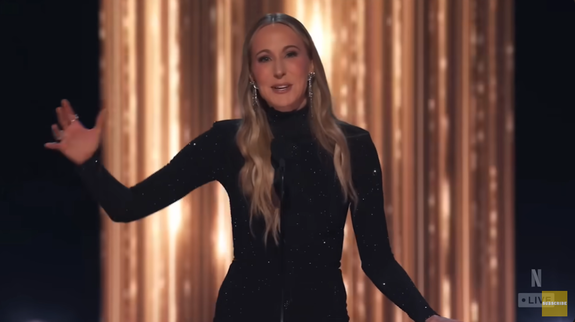 Nikki Glaser in the Netflix show "The Roast of Tom Brady," shared on May 6, 2024 | Source: YouTube/pagesix