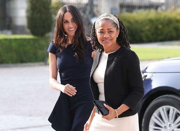 Meghan Markle and her mother, Doria Ragland arrive at Cliveden House Hotel on the National Trust's Cliveden Estate to spend the night before her wedding to Prince Harry on May 18, 2018, in Berkshire, England. | Source: Getty Images.