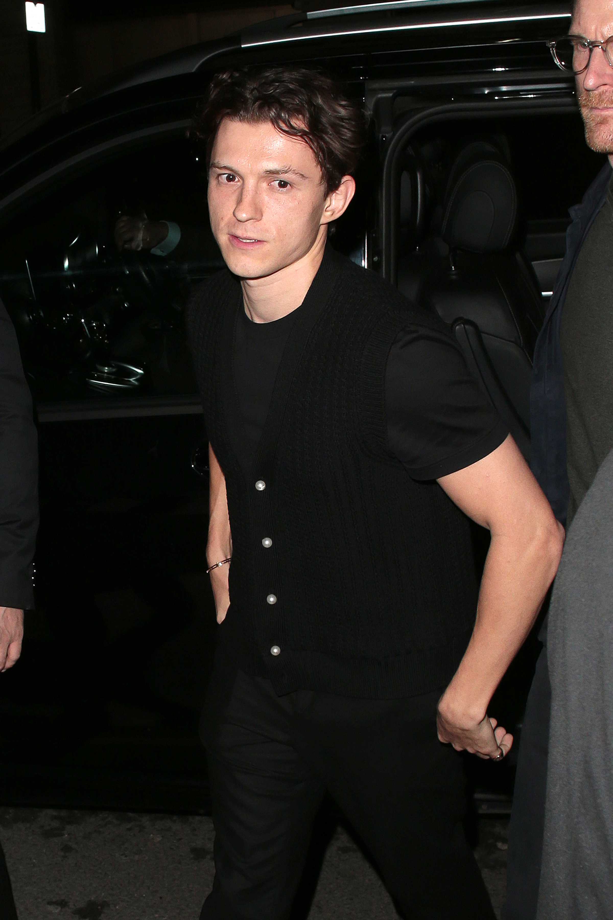 Tom Holland seen attends "Dune Part II" world film premiere afterparty on February 15, 2024 in London, England | Source: Getty Images