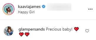 Follower commenting on photos of Kaavia James. | Source: instagram.com/kaaviajames