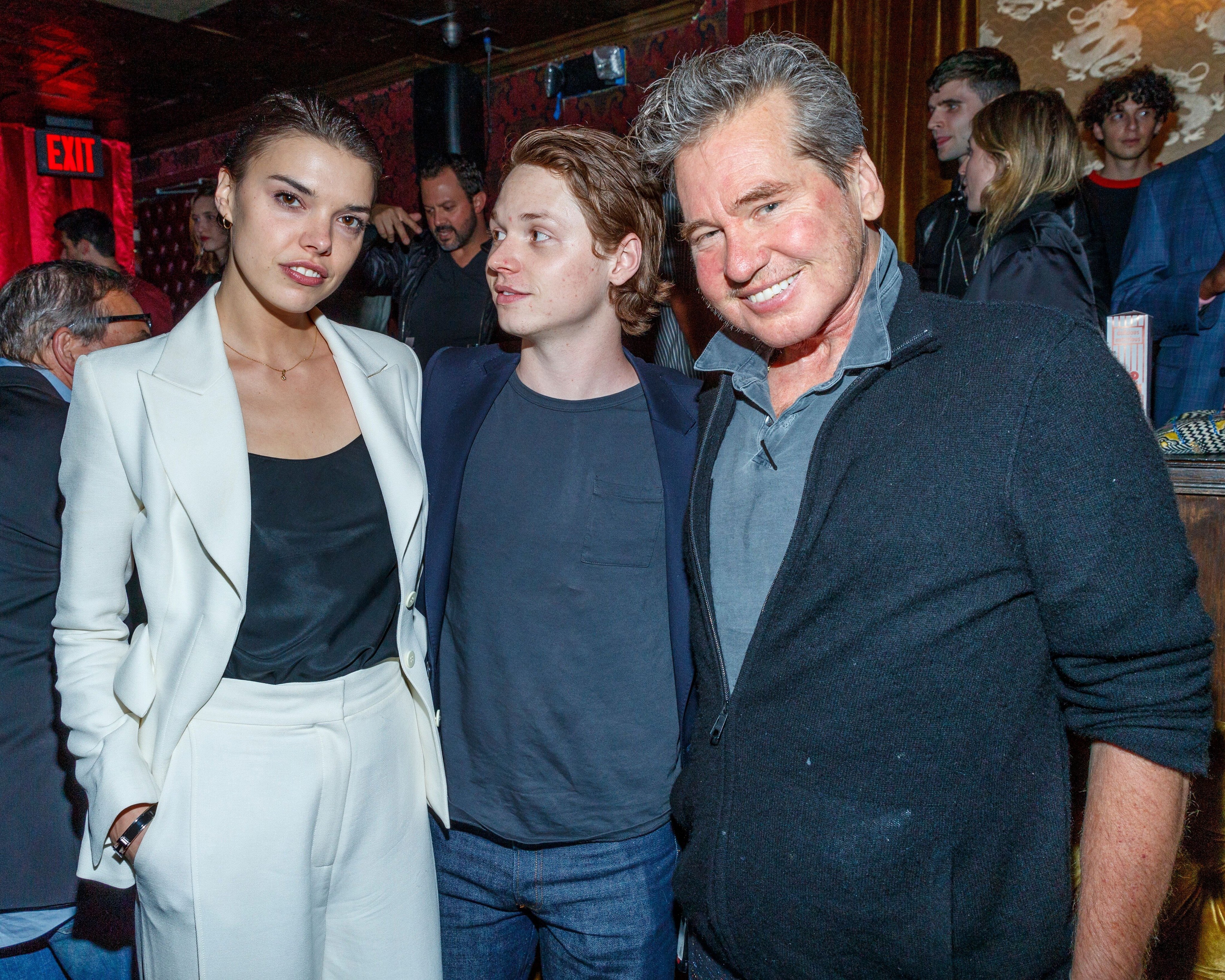 Director Eva Dolezalová and actors Jack Kilmer and Val Kilmer attend an event where Flaunt Presents a private screening of Eva Dolezalova's "Carte Blanche" at Hollywood Roosevelt Hotel. | Source: Getty Images