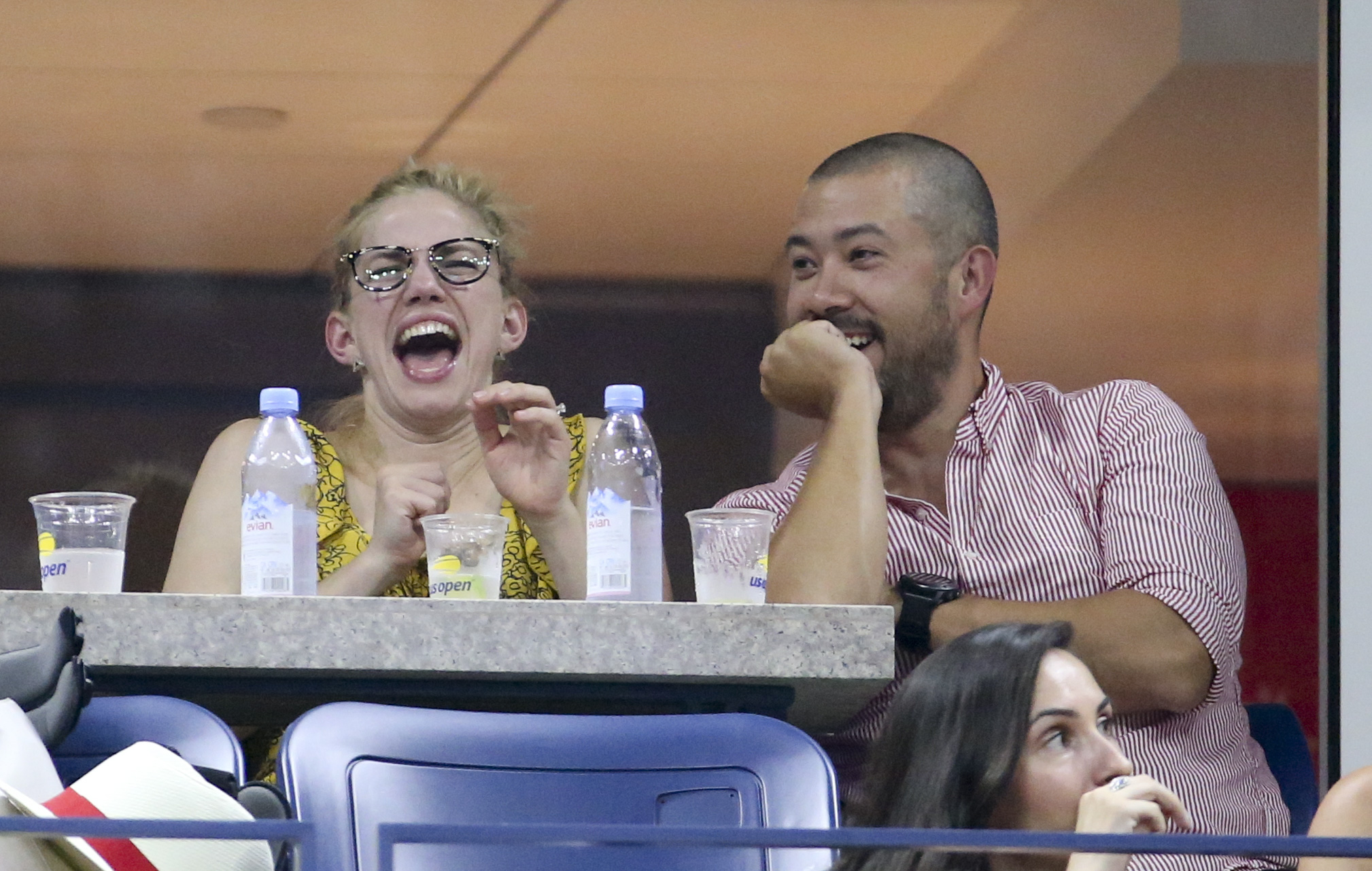 Anna Chlumsky and her husband Shaun So at the tennis US Open on September 3, 2018, in Flushing Meadows, Queens, New York City | Source: Getty Images