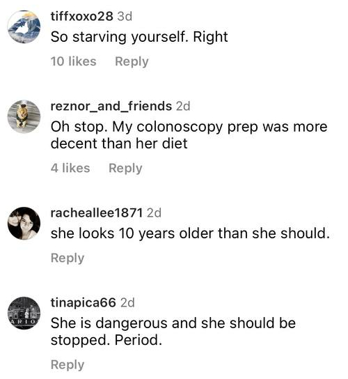 Kommentare von Nutzern, 2023 | Quelle: instagram.com/enews