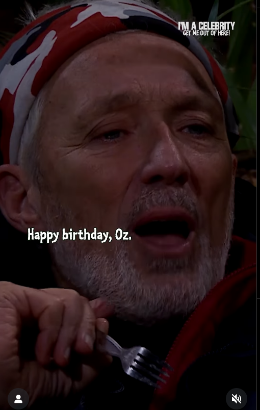 Jack Osbourne's castmate on "I Am a Celebrity...Get Me Out of Here!" paying tribute to his dad, Ozzy Osbourne | Source: Instagram/iamacelebrity