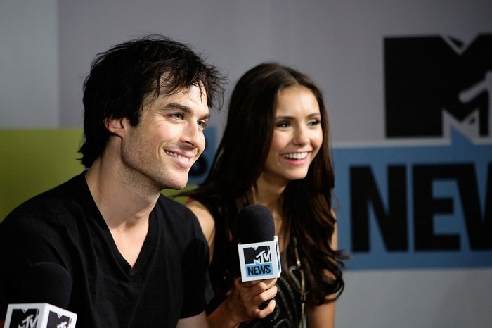 Ian Somerhalder and Nina Dobrev (Damon and Elena in The Vampire Diaries) I Picture: Getty Images