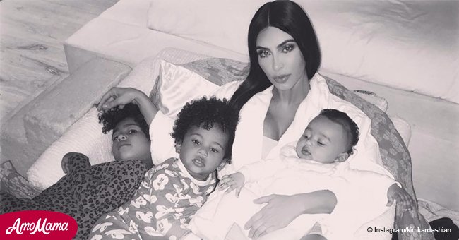 Kim Kardashian shares new adorable photo of baby Chicago's tiny face