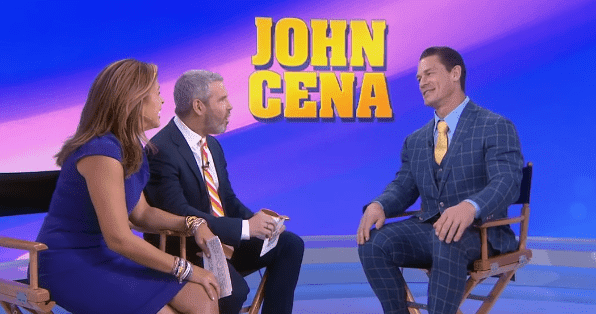 Co-hosts Hoda Kobt and Andy Cohen talk to John Cena about his upcoming film "Playing With Fire." | Source: YouTube/Today