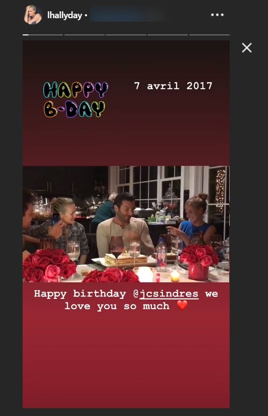 Capture d'écran du message d'anniversaire adressé à Jean-Claude Sindres par Laeticia Hallyday sur son compte Instagram. | Instagram/lhallyday