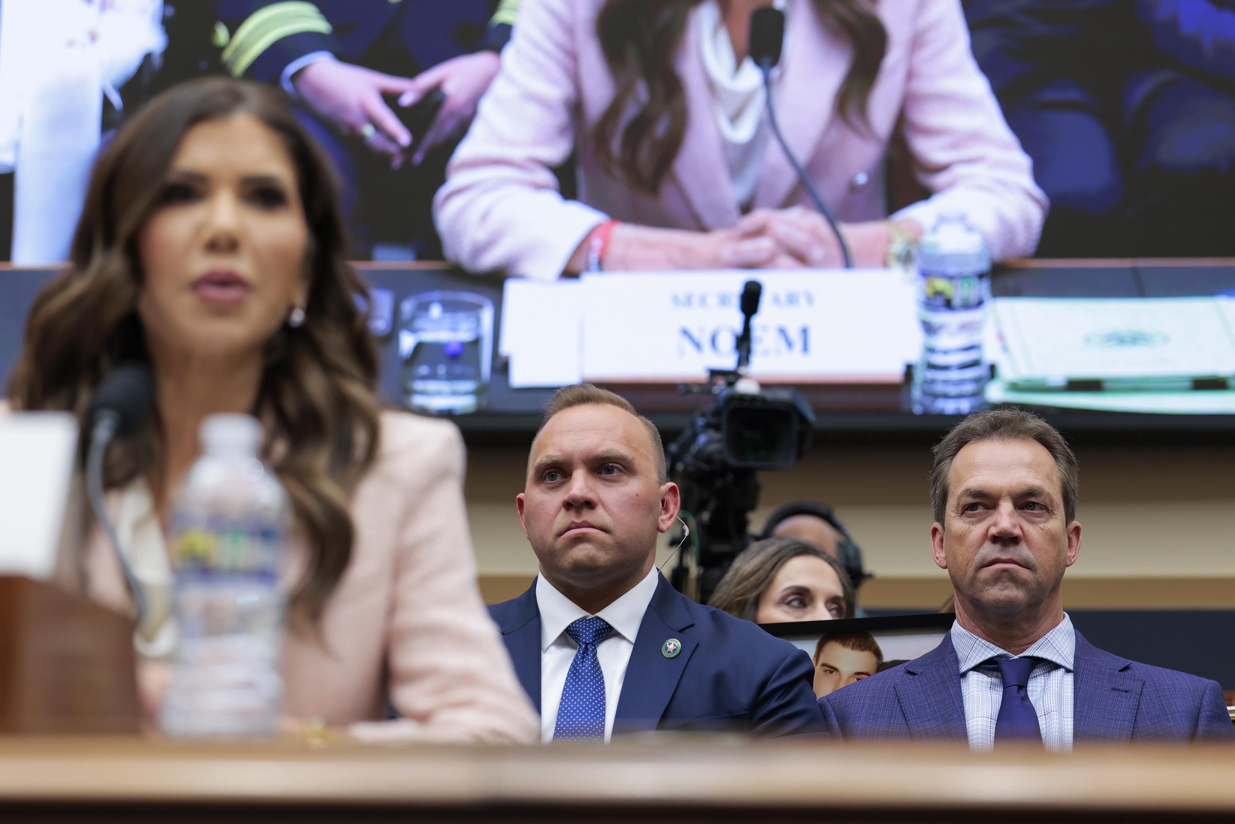 Bryon Noem looks on as Secretary of Homeland Security Kristi Noem testifies during a House Judiciary Committee hearing at the Rayburn House Office Building on March 4, 2026, in Washington, D.C. | Source: Getty Images