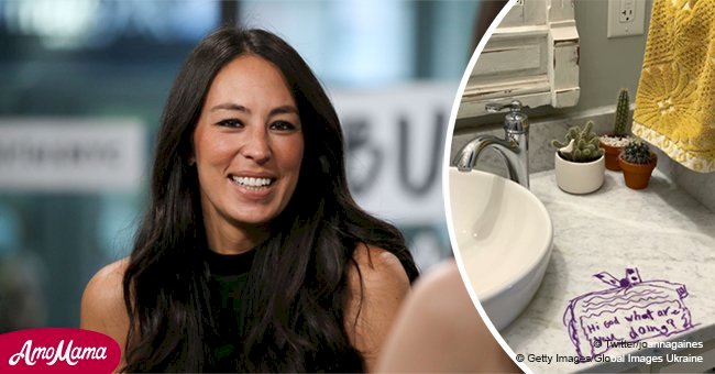 Joanna Gaines shares the sweet message to God her daughter drew on a bathroom counter