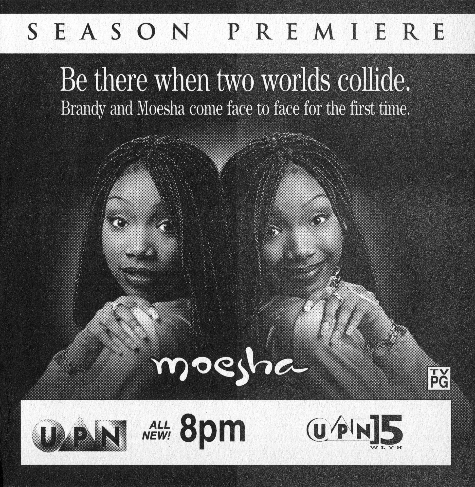 Brandy Norwood in UPN Television advertisement as appeared on October 3, 1998 | Photo: Getty Images