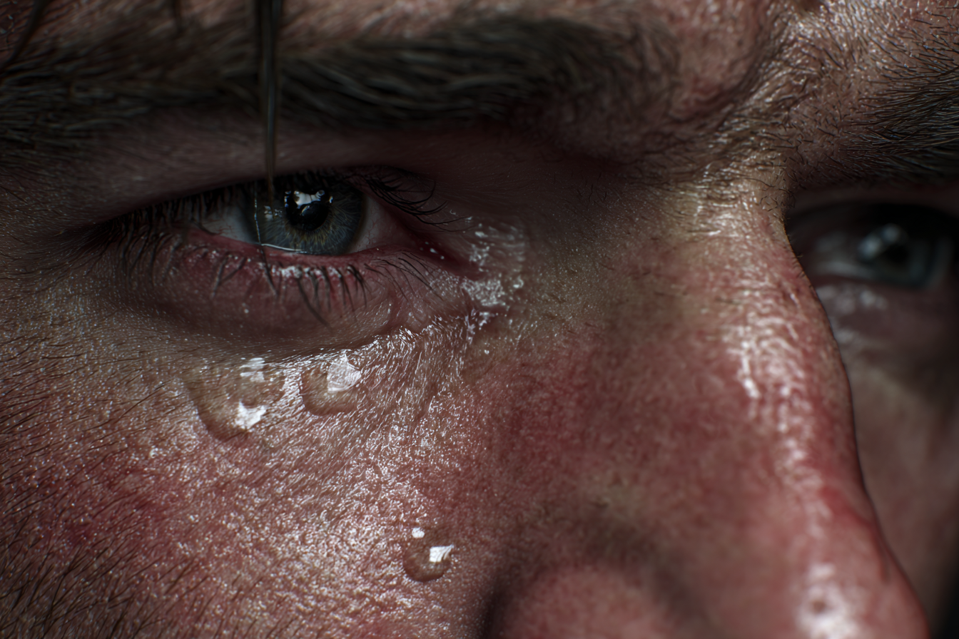 A man crying | Source: Midjourney