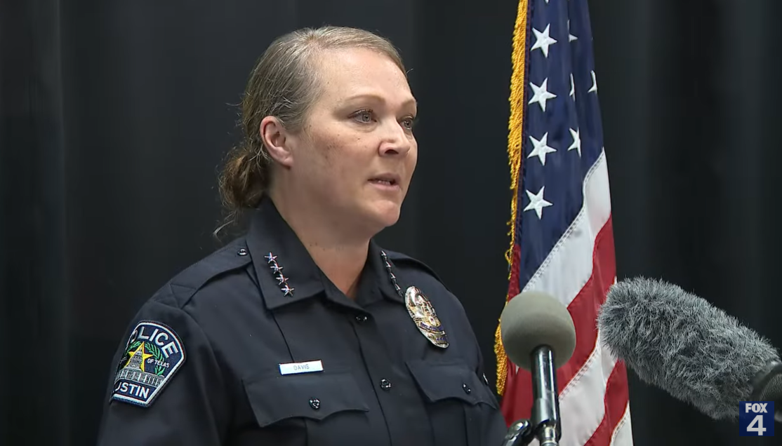 Austin Police Chief Lisa Davis speaks at a press conference about the August 11, 2025, Target parking lot shooting in north Austin | Source: YouTube/fox4news