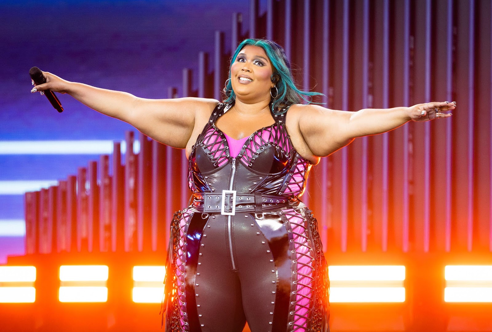 Lizzo performing on day 4 of the Glastonbury Festival in Somerset, England on June 24, 2023. | Source: Getty Images