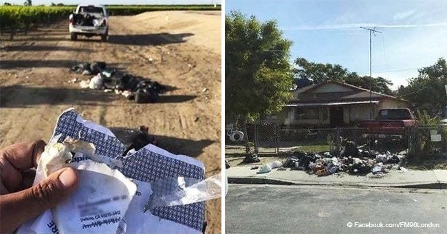 Farmer finds garbage bags dumped on his property, opens them to reveal intruder's address