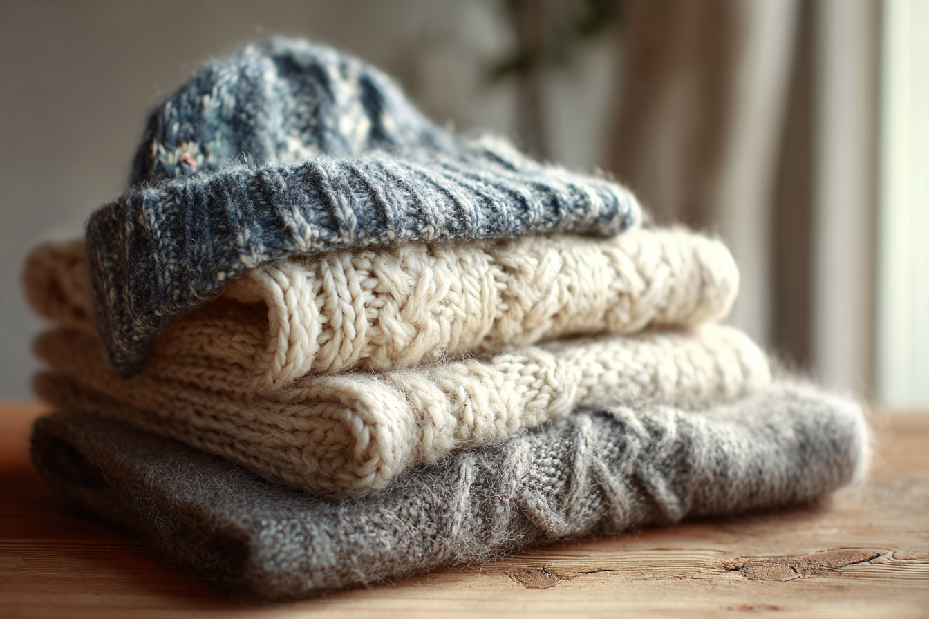 A pile of sweaters | Source: Midjourney