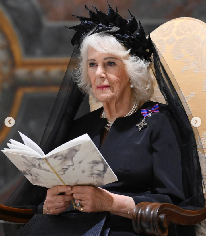 Queen Camilla attends a Prayer Service at the Sistine Chapel at the Apostolic Palace on October 23, 2025 | Source: Instagram/theroyalfamily