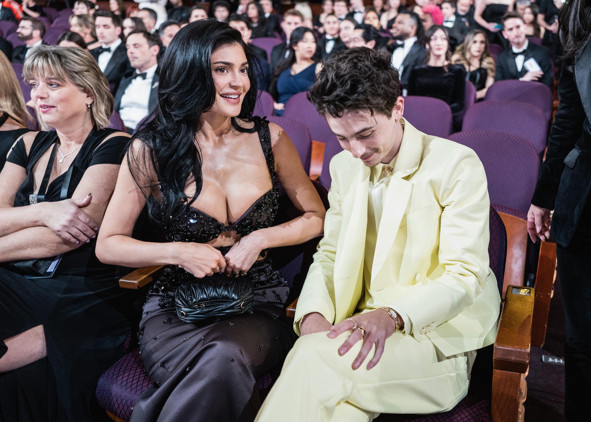 Timothée Chalamet and Kylie Jenner attend the 97th Annual Oscars, on March 2, 2025 | Source: Getty Images