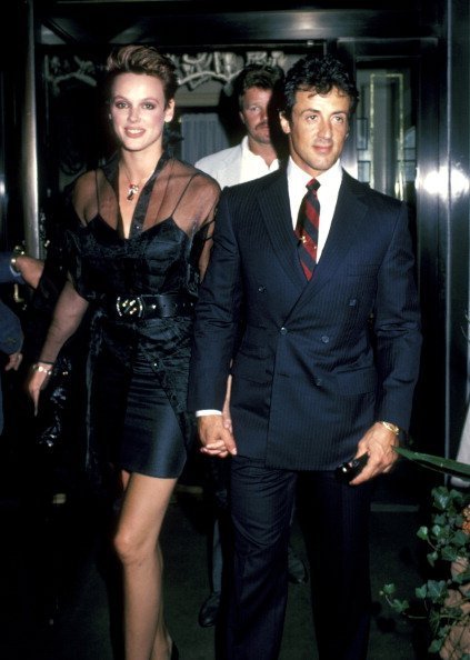 Brigitte Nielsen and Sylvester Stallone at Le Cirque Restaurant in New York City - August 6, 1985 | Photo: Getty Images