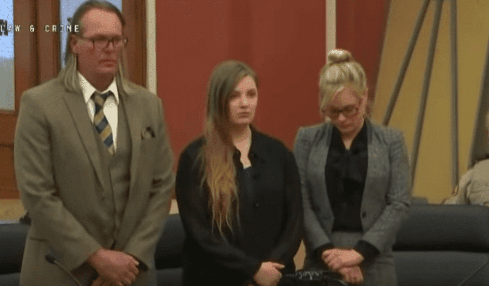 Cheyanne Harris and her lawyers listen to the jury's verdict | Photo: YouTube/Law & Crime Network