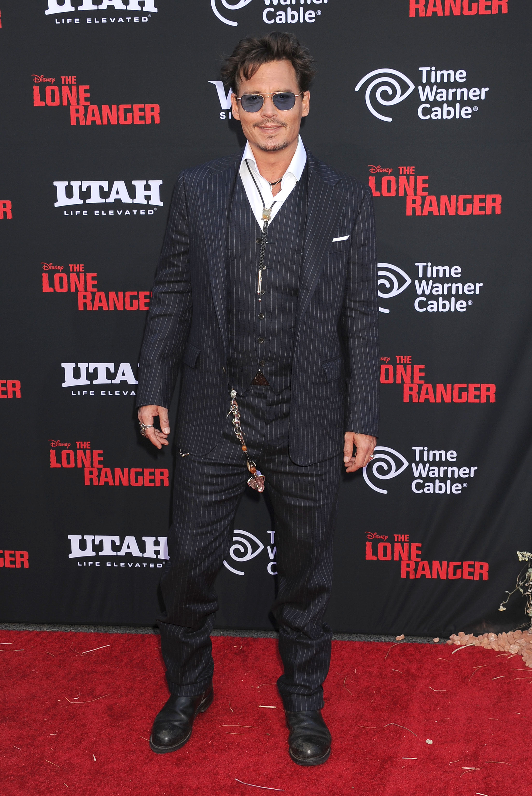 Johnny Depp at the world premiere of "The Lone Ranger" in Anaheim, California on June 22, 2013 | Source: Getty Images