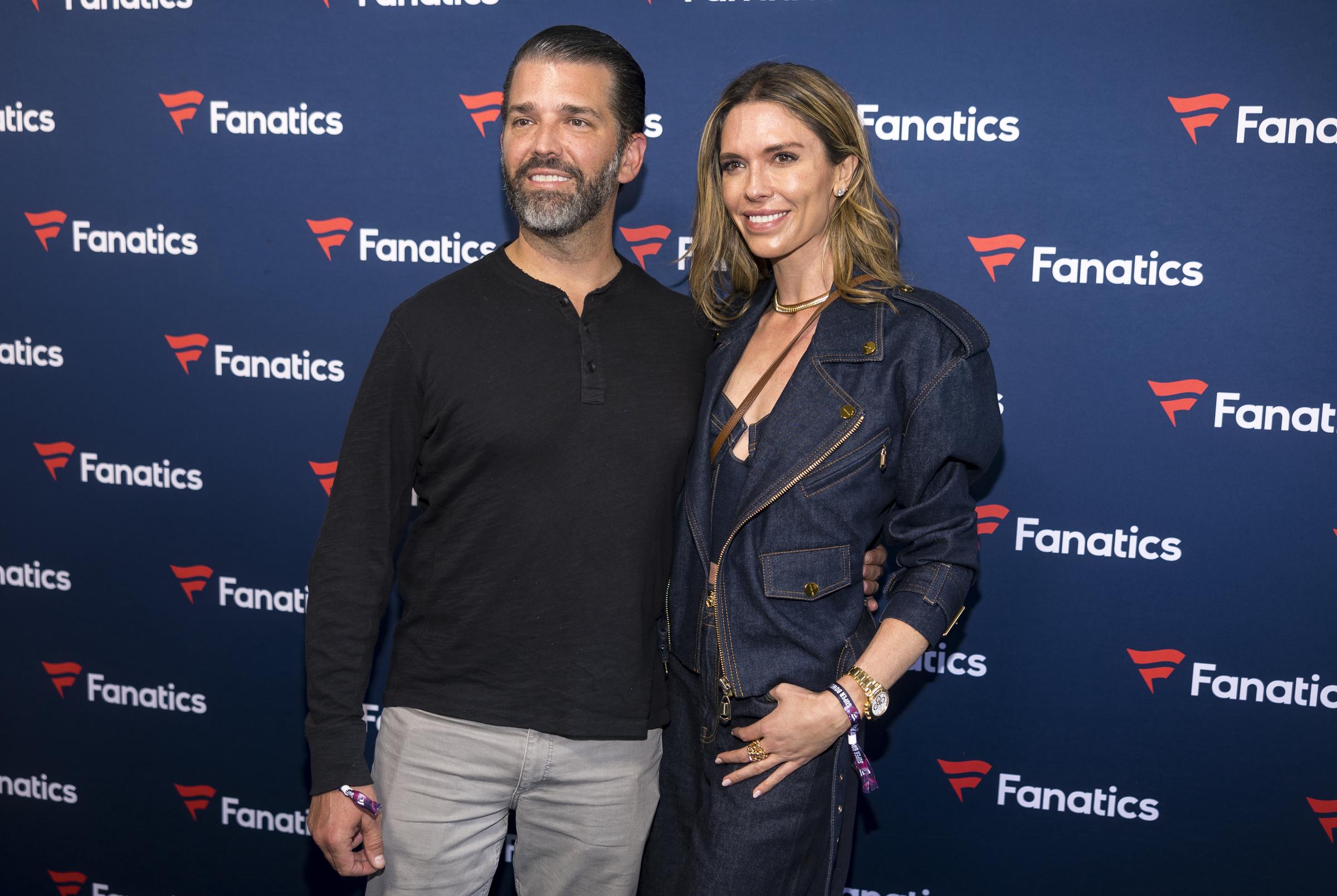 Donald Trump Jr. and Bettina Anderson at Michael Rubin's Fanatics Super Bowl Party in New Orleans, Louisiana on February 8, 2025. | Source: Getty Images