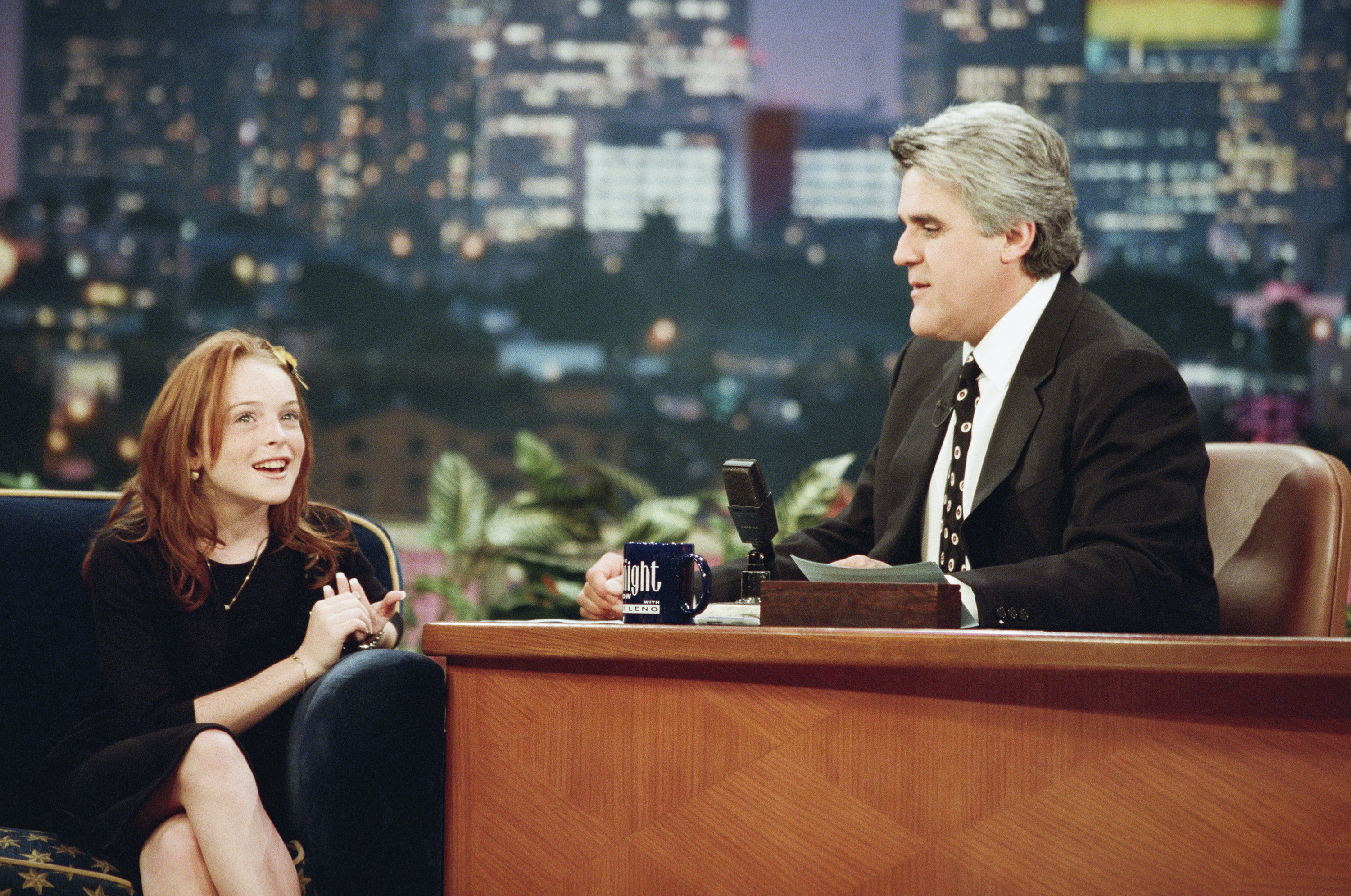 Lindsay Lohan on "The Tonight Show with Jay Leno" with an airdate of July 21, 1998 | Source: Getty Images