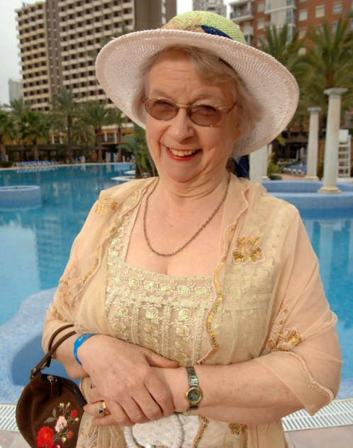 Elsie Kelly pictured during her time on "Benidorm," capturing the gentle humour and presence that made her character a fan favourite. | Source: Facebook/WalesOnline