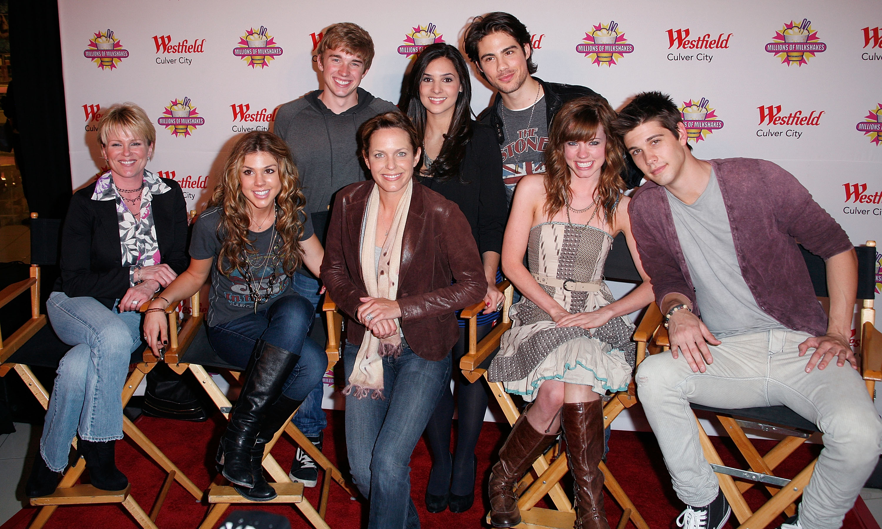 Judi Evans, Kate Mansi, Chandler Massey, Arianne Zucker, Camila Banus, Francisco San Martin, Molly Burnett, and Casey Jon Deidrick attend the "Days Of Our Lives" 45th-anniversary milkshake launch in Culver City, California, on March 26, 2011 | Source: Getty Images