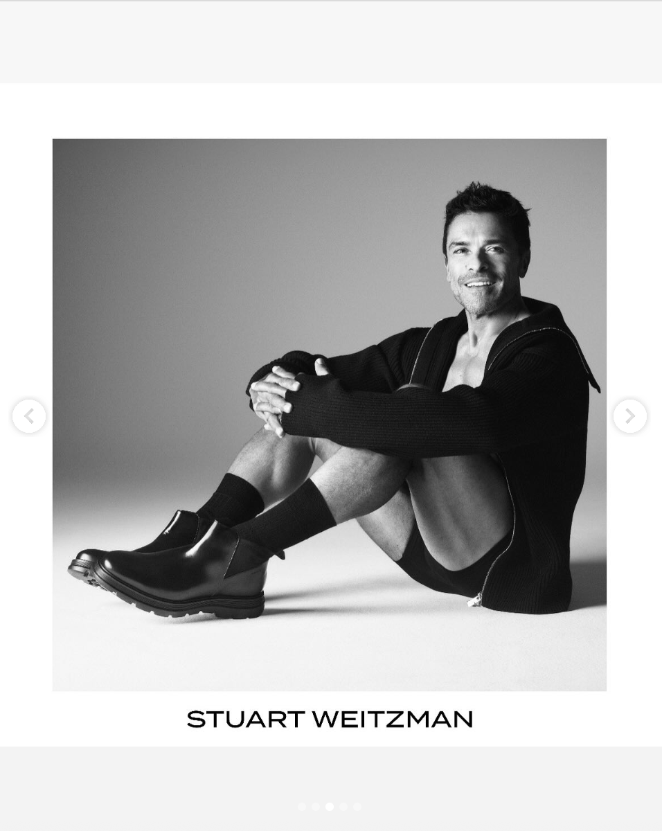 Mark Consuelos models for Stuart Weitzman's shoes collection, as seen in a photo dated November 23, 2024 | Source: Instagram/kellyripa