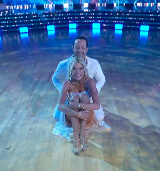 Tori Spelling and Pasha Pashkov. | Source: YouTube/Dancing With The Stars