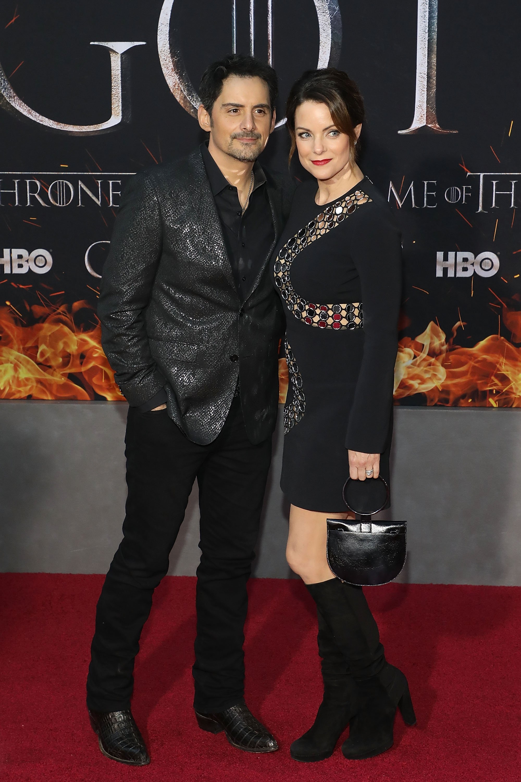 Brad Paisley and Kimberly Williams at the Season 8 premiere of "Game of Thrones" at Radio City Music Hall on April 3, 2019, in New York City. | Source: Getty Images