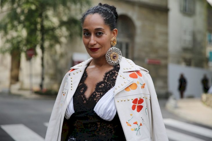Tracee Ellis Ross at the Rodarte Haute Couture fashion show on July 2, 2017 in Paris, France. | Photo by Mireya Acierto/Getty Images