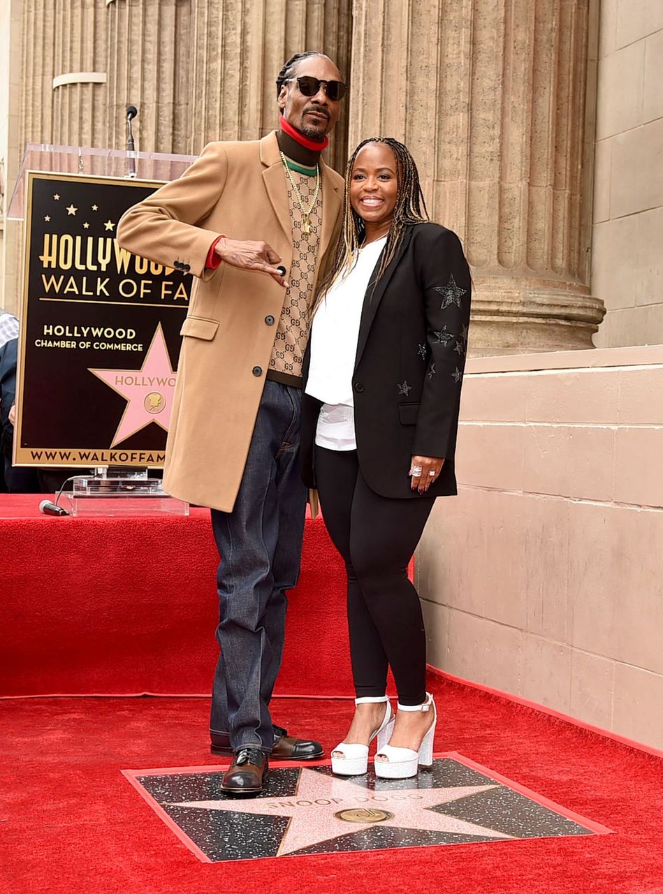 Snoop Dogg and Shante Broadus during the ceremony honoring Snoop Dogg with a star on the Hollywood Walk of Fame on November 19, 2018 in Hollywood, California. | Source: Getty Images