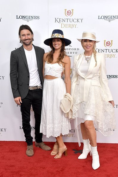 Brandon Jenner, Cayley Stoker and Linda Thompson attend the 145th Kentucky Derby at Churchill Downs on May 04, 2019 in Louisville, Kentucky | Photo: Getty Images