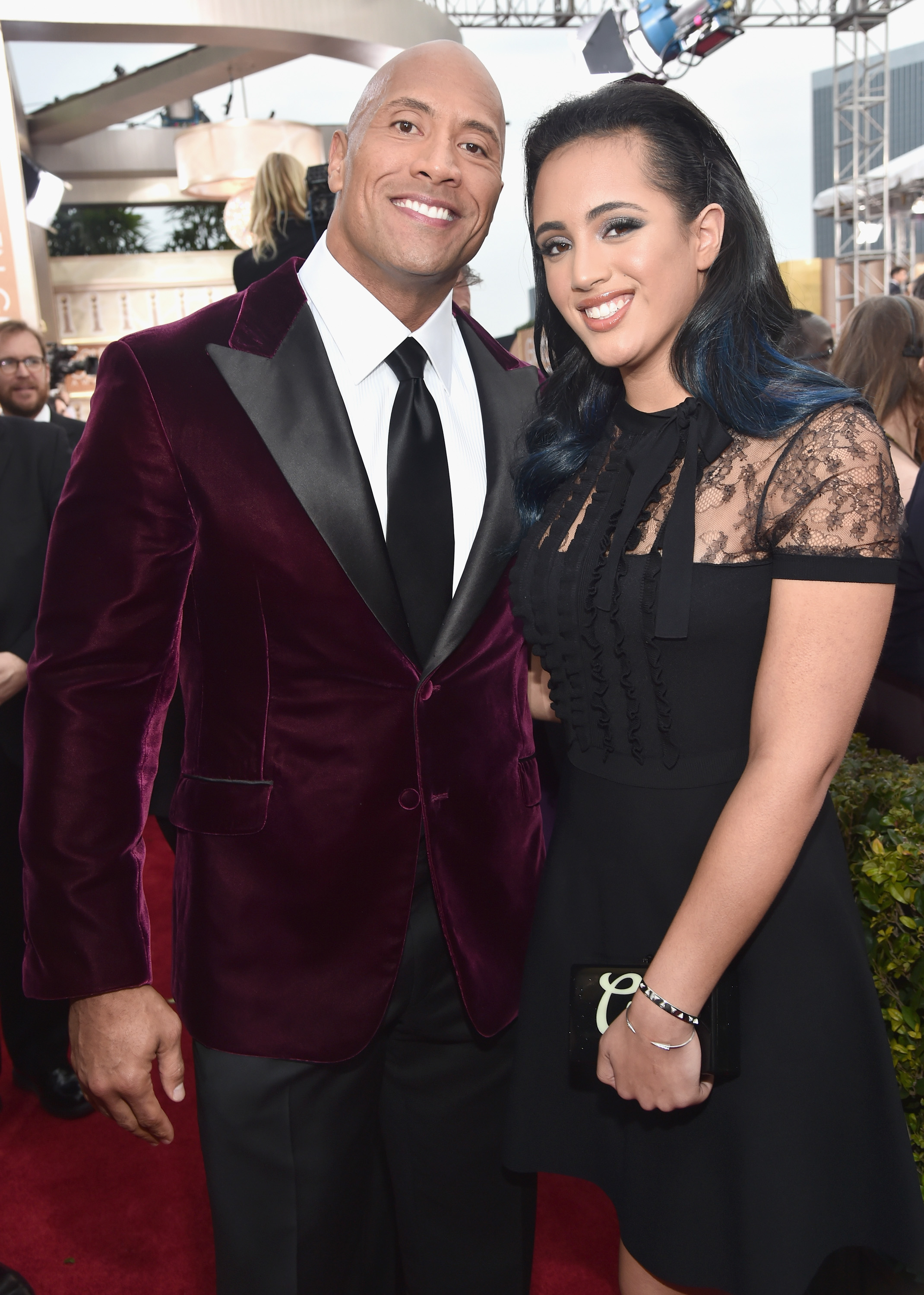 Dwayne and Simone Johnson attend the 73rd Annual Golden Globe Awards on January 10, 2016 | Source: Getty Images