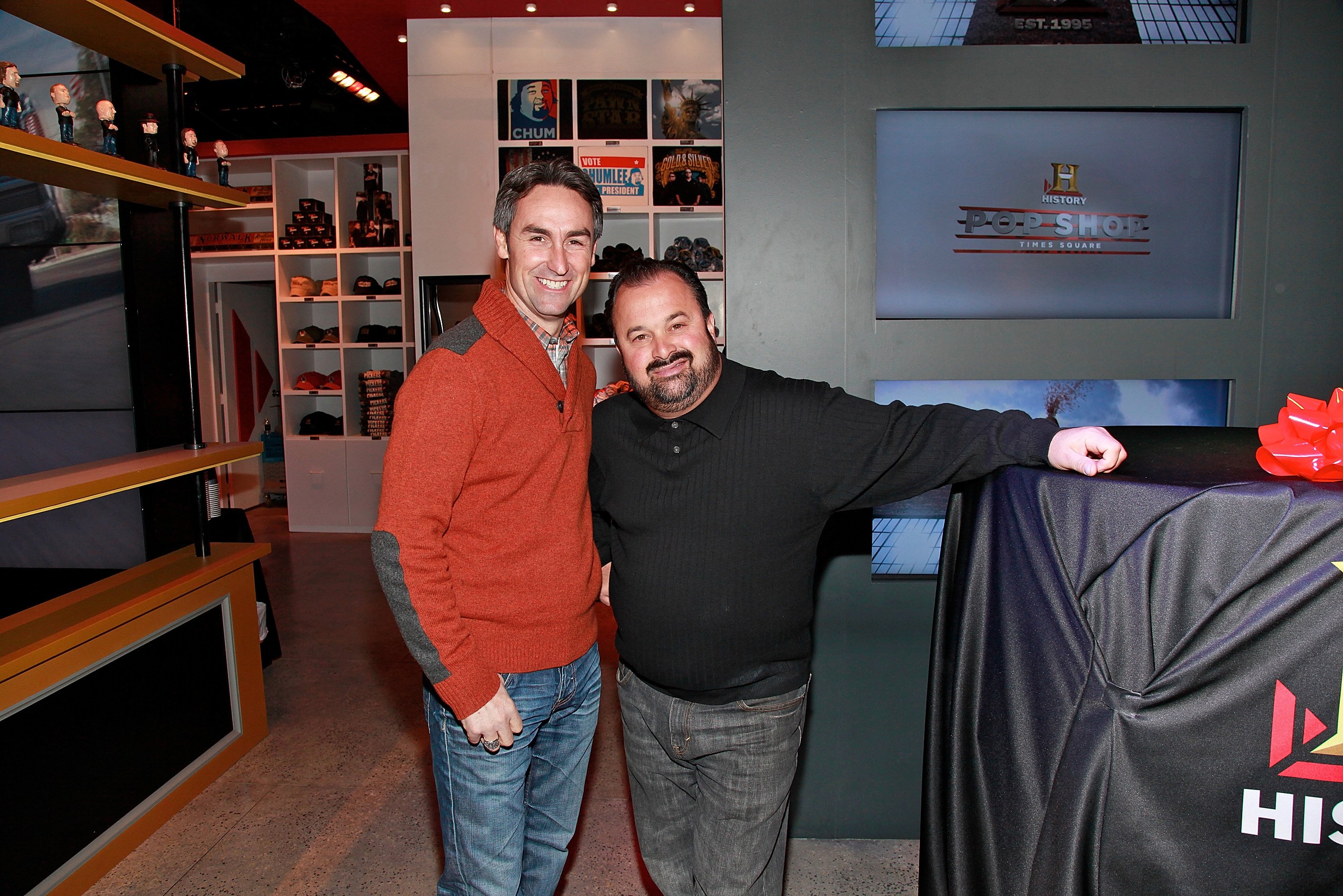 Mike Wolfe and Frank Fritz attend the grand opening of the History Pop Shop at History Pop Shop on December 6, 2010 in New York City ┃Source: Getty Images